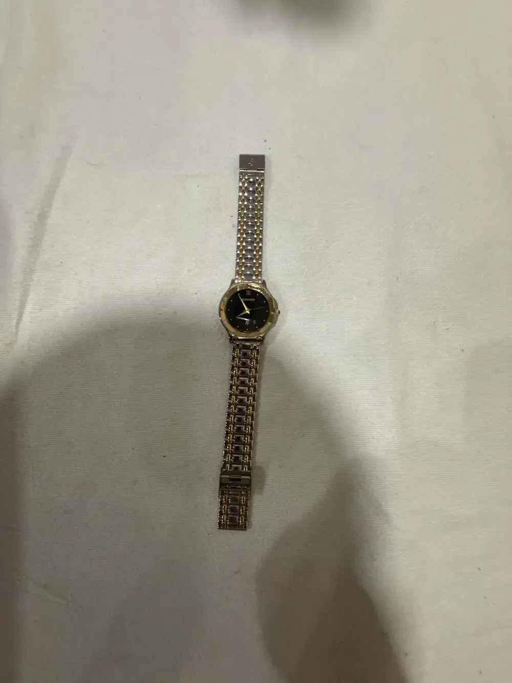 Rayard Quartz Two-Tone Stainless Steel Wrist Watch with Black Dial